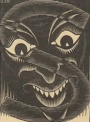 M.C. Escher - Houtdruk, Letter 'S' uit Scholastica kopen? Bied vanaf 100!