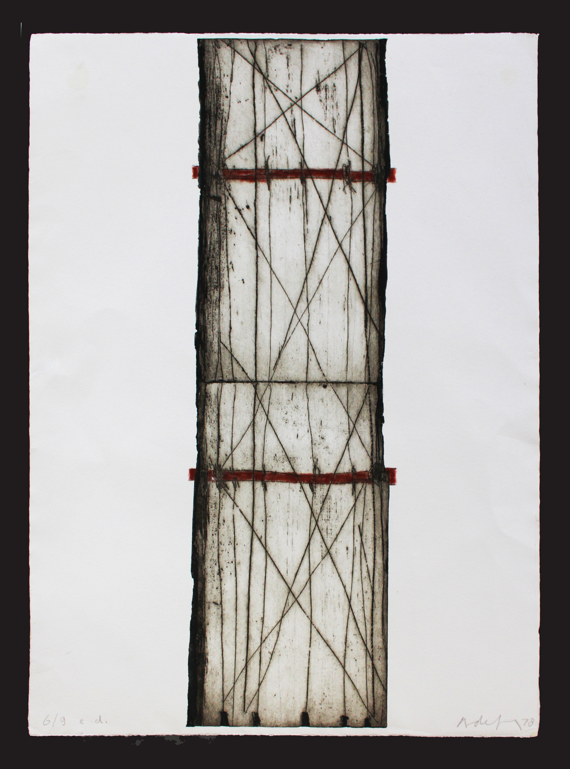 Niet of onleesbaar gesigneerd - grote ets - 'Totem' - gesigneerd kopen? Bied vanaf 1!