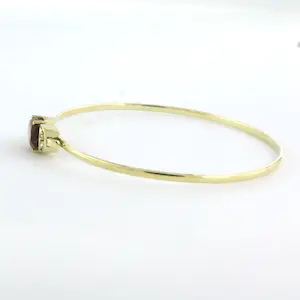 14k gouden armband bezet met citrien en single cut geslepen diamant tot. 0.03ct kopen? Bied vanaf 245!