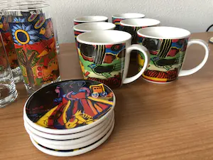 Corneille - Prachtige set - 6 Bekers - 10 Glazen - 5 Onderzetters. kopen? Bied vanaf 50!