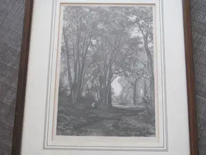 Buy Frederik Hendrik Weissenbruch - bosgezicht met vrouw? Bid from 35!