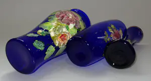 Novy Bor - 3 vintage kobalt blauwe vazen kopen? Bied vanaf 40!