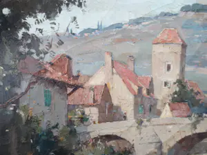 Evert-Jan Ligtelijn - Noord-Spanje Visser onder Romeinse Brug (Cangas de Onis) kopen? Bied vanaf 400!