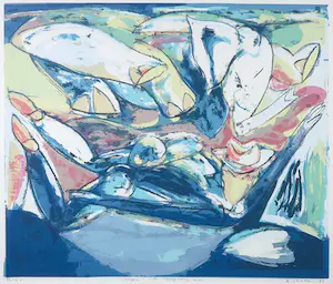 Anton Vrede - Zeefdruk, Jumpin' with Symphony Sid - Ingelijst kopen? Bied vanaf 1!