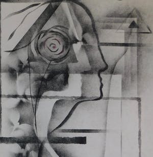 Gislain Dussart - Composition with Rose kopen? Bied vanaf 25!