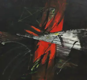 Erik van der Grijn - Olieverf op doek, Red bird - Ingelijst (Zeer groot) kopen? Bied vanaf 1!