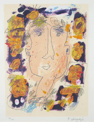 Kees Salentijn - Zeefdruk, Vestidos V - Ingelijst kopen? Bied vanaf 50!