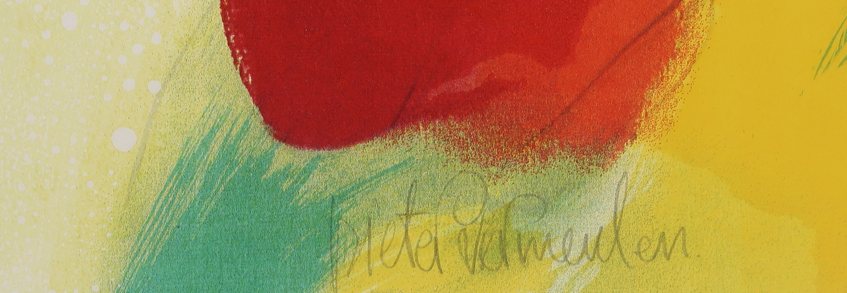 Pieter Vermeulen - Zeefdruk, Kersenschaal - Ingelijst (Groot) kopen? Bied vanaf 20!