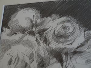 Fon Klement - Ingelijste tekening , Bloemstilleven met Rozen III - 2000 kopen? Bied vanaf 100!