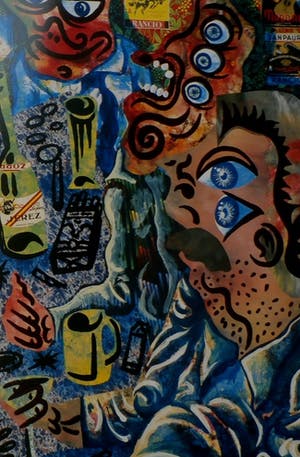 Hervé Di Rosa - Tekening op tentoonstelling uitnodiging kopen? Bied vanaf 39!