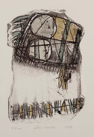 Wim Zurne - (titel onbekend) - 71/100 - 1989 - kleurenets op papier kopen? Bied vanaf 20!