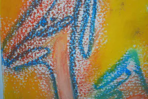 Peter Nyborg - [Denemarken] - abstract werk uit 1988 - mooi ingelijst kopen? Bied vanaf 90!