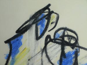 Anton Heyboer - Pastel, “Moeder en kind” – gesigneerd & ingelijst kopen? Bied vanaf 1!