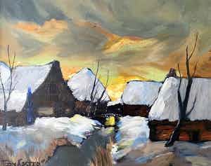 Toon Koster - winterse zonsondergang verkocht voor € 145!