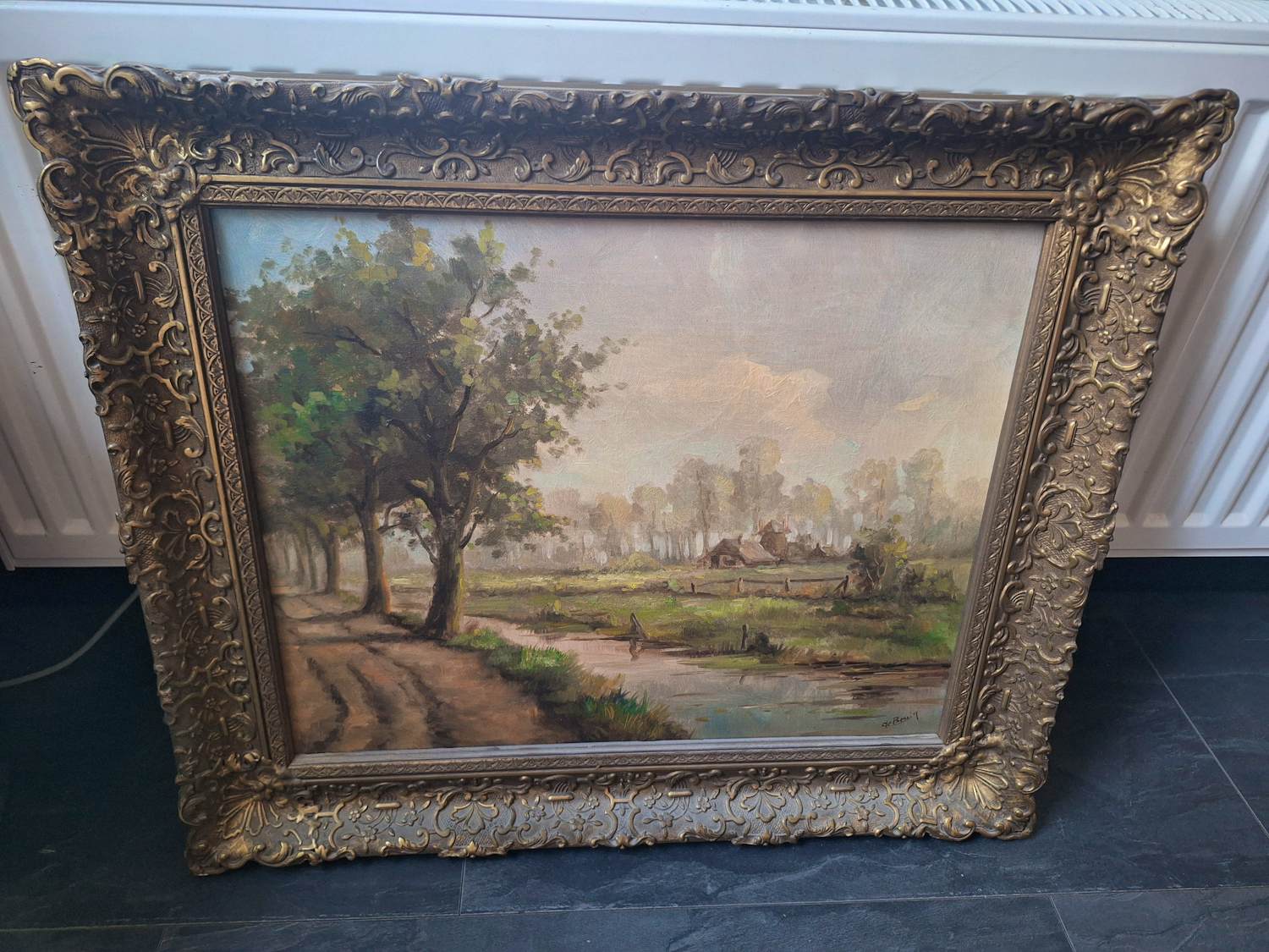 Cornelis de Bruin - landschap verkocht voor € 10!