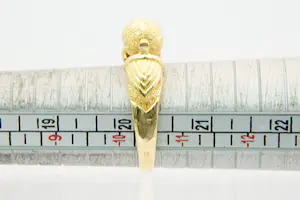 53 - Fraai bewerkte geel-gouden 18 krt ronddraaiende bal ring. kopen? Bied vanaf 390!