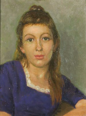 Niet of onleesbaar gesigneerd - Olieverf op doek, Portret kopen? Bied vanaf 1!