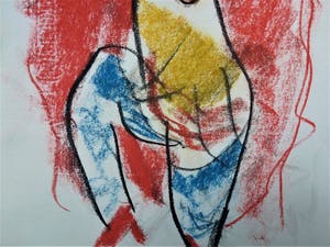 Anton Heyboer - Vrolijke kleurige danseres kopen? Bied vanaf 175!