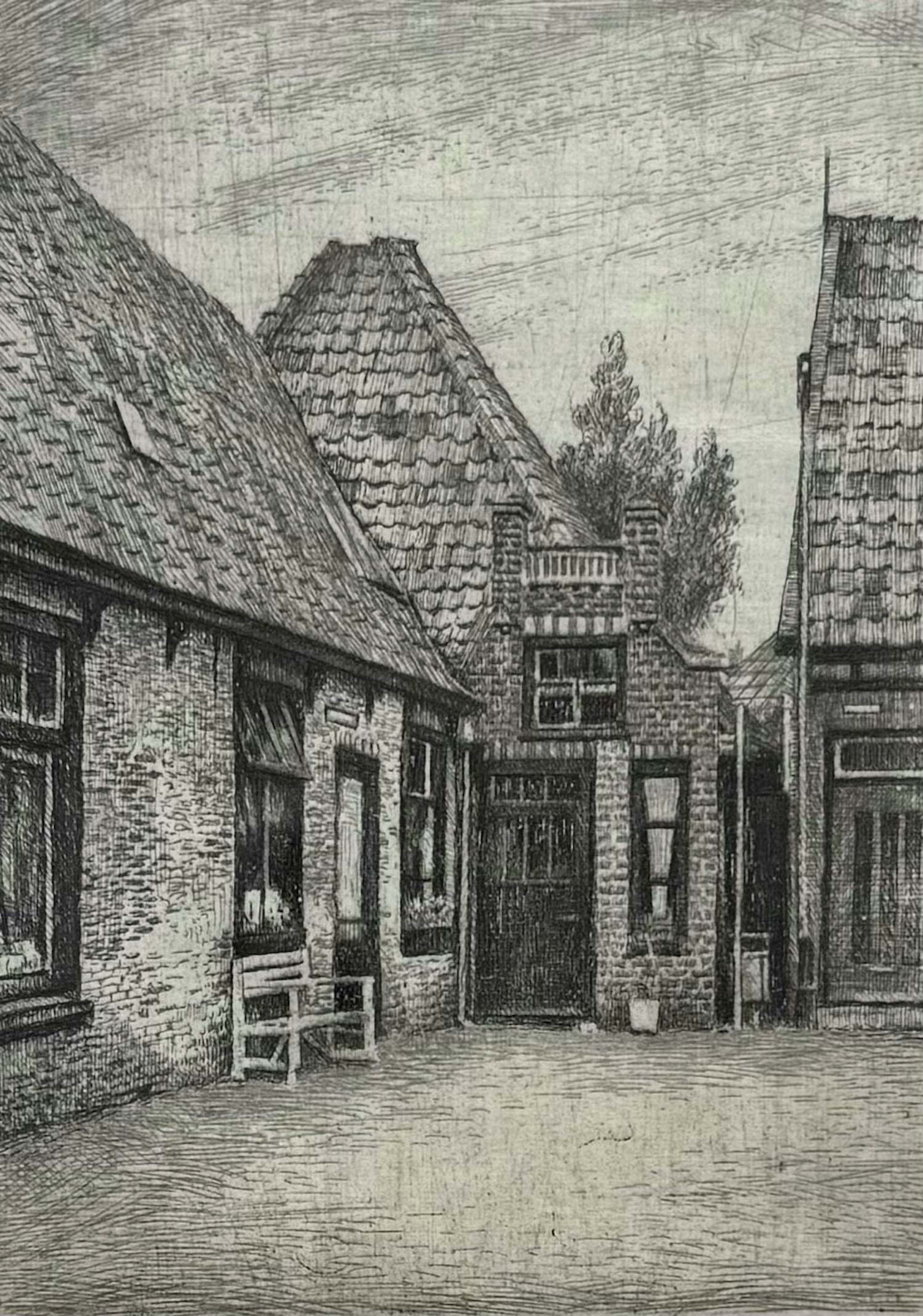 Maarten Langbroek - handgesigneerde ets | 'Texel - Oosterend' (INGELIJST) kopen? Bied vanaf 10!