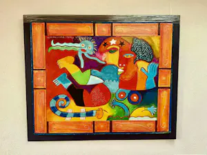 Clemens Briels - Handbewerkte zeefdruk Nr. 4 - Un jardiro secreto - op paneel kopen? Bied vanaf 375!