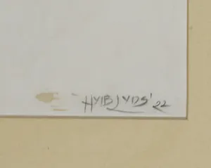 Huib Luns - Potlood- en krijttekening, Liggend naakt - Ingelijst kopen? Bied vanaf 70!