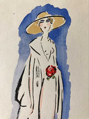 Kees van Dongen - Kees van Dongen - Elegante vrouw aan zee - 1925 kopen? Bied vanaf 275!
