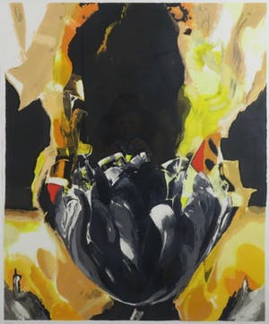 Anita Duijf - Anita Duijf: Zeefdruk, Zwarte tulp - Ingelijst (Groot) Hoge galerijwaarde/ SET!! kopen? Bied vanaf 45!