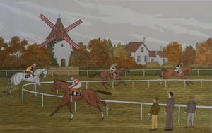 Vincent Haddelsey - Kleurenlitho NEAR A WINDMILL Handgesigneerd. kopen? Bied vanaf 65!