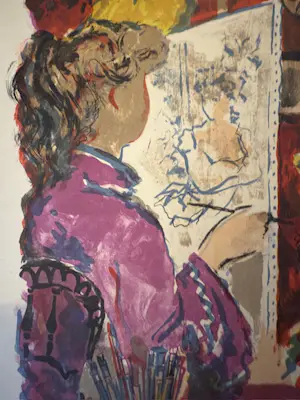 Emilio Grau-Sala - Lithographie "Peintre et son modèle" kopen? Bied vanaf 95!