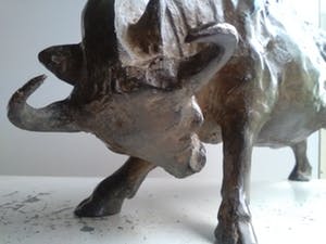 Pierre Chenet - Stier in brons getekend kopen? Bied vanaf 275!