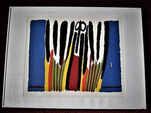 Niet of onleesbaar gesigneerd - Grote gesigneerde Lithografie "Umberto" oplage 46/100 - profess. gelijst kopen? Bied vanaf 1!