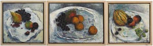 Janneke Stilma - Drieluik olieverf op doek, Stilleven met fruit - Ingelijst kopen? Bied vanaf 70!