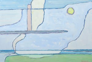 Paul Overhaus - Olieverf op doek, Langs het IJsselmeer - Ingelijst kopen? Bied vanaf 70!