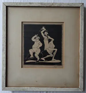 Anton Versluijs - Twee figuren. Mogelijk Don Quichote. 1936.. kaufen? Bieten Sie von 49!