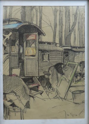 Jo Spier - Man en vrouw bij een woonwagen kopen? Bied vanaf 25!