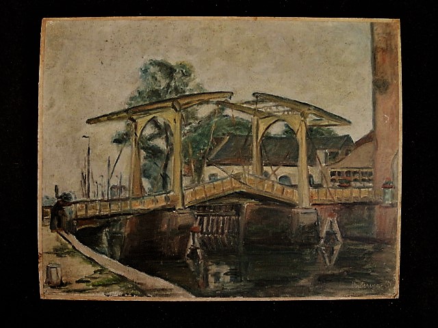Hildegard Helene Anna Andereija - Zeldzaam 1931 olieverf "Ophaalbrug bij Zuidpoort Zierikzee Zeeland"gesigneerd kopen? Bied vanaf 1!