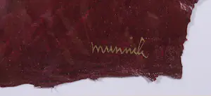 Peter Munnik - Zeefdruk, Zonder titel rood - Ingelijst (Groot) kopen? Bied vanaf 50!