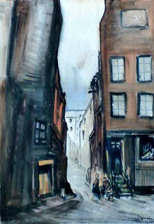 Jacques Mels - Aquarel: Amsterdam verkocht voor € 45!