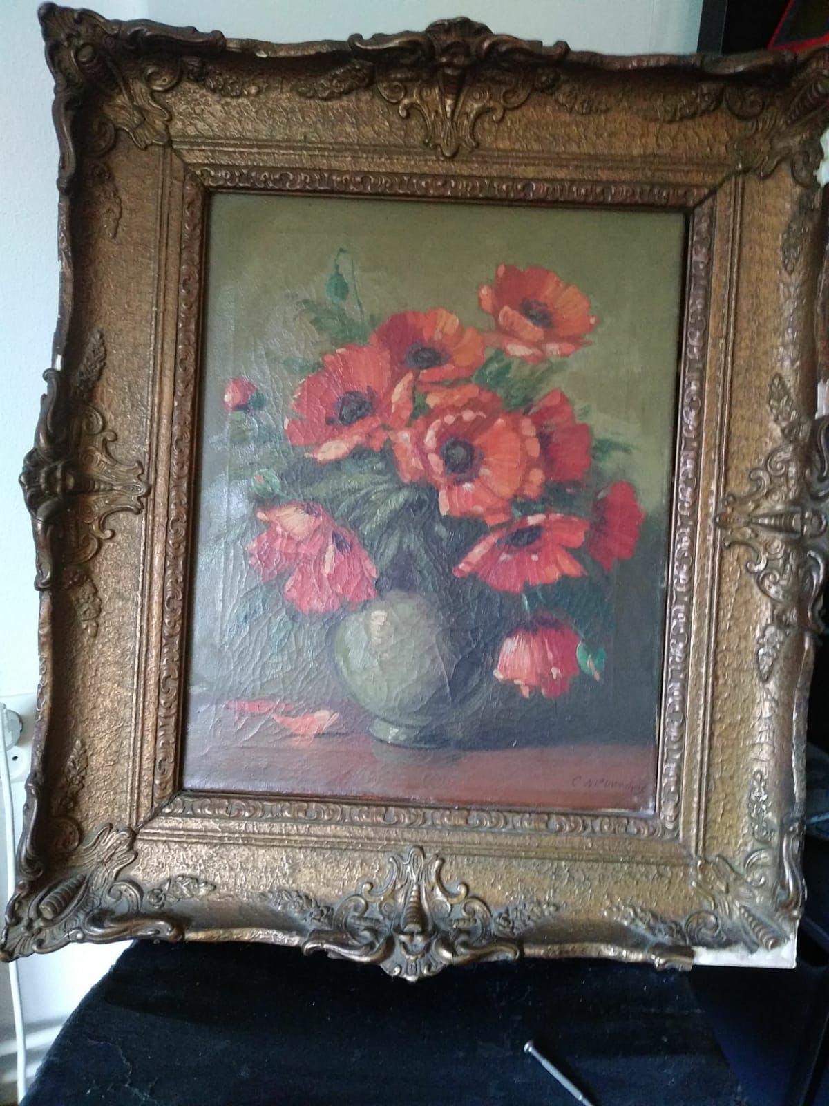 C. Nieuwenhuis - Stilleven klaprozen van C. Nieuwenhuis kopen? Bied vanaf 55!