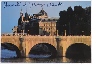 Christo - Gesigneerd, The Pont Neuf Wrapped met stofmonster - Ingelijst + Gesigneerd boek! kopen? Bied vanaf 750!
