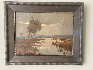 Otto Coenders - Vergezicht man in bootje in landschap kopen? Bied vanaf 250!