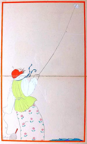 Curiosa - Lepape - Vintage pocoir published Paris for La Gazette du Bon Ton - 1914 kopen? Bied vanaf 1!