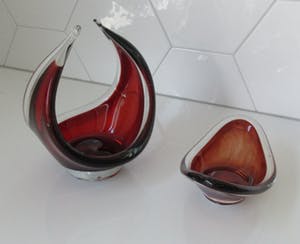 Per Lutken - Kastrup-Holmegaard - Twee vrijgevormde schalen - Glas kopen? Bied vanaf 48!