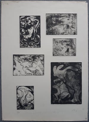 Jacqueline de Jong - Zes etsen op één blad kopen? Bied vanaf 30!