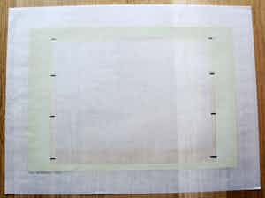 Cees Andriessen - Zeefdruk op transparant papier: "Lijn en vlak - 1977 verkocht voor € 45!