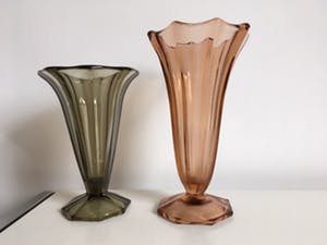 Val-Saint-Lambert - Art Deco 2 Luxval glazen vazen kopen? Bied vanaf 30!
