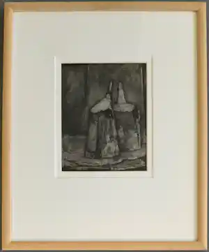 Jan Miechels - Jan Miechels – ingelijste gesigneerde gouache verkauft für € 79!