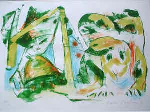 Martin Engelman - Grote ingelijste litho verkocht voor € 50!