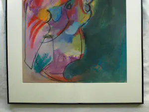 Jan Engelchor - Ingelijste pastel , ‘Moeder voedt jong - Lijst, 82 x 63 cm. kopen? Bied vanaf 80!