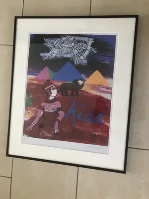 Corneille - zeefdruk - Ommagio a Verdi - Aida - 29/200 , gesigneerd en ingelijst kopen? Bied vanaf 149!